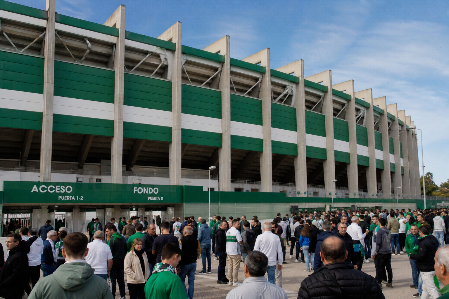 Estadio Martínez Valero exterior on Elche CF match day