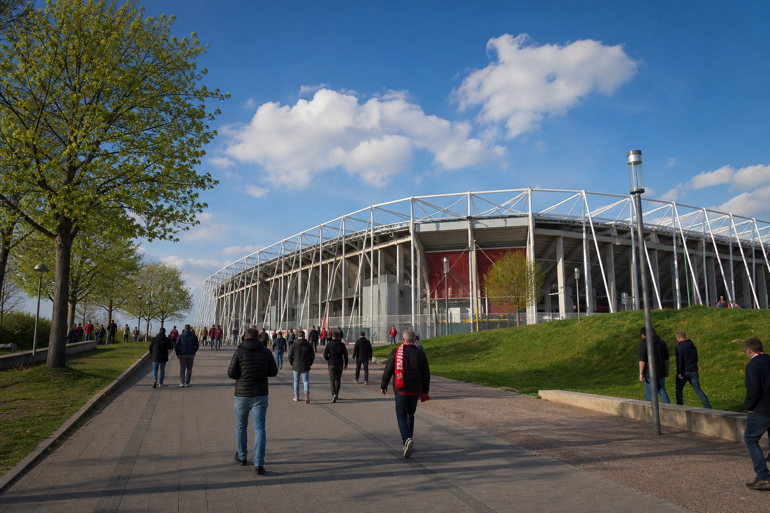 MEWA Arena exterior ahead of a Mainz 05 Bundesliga match