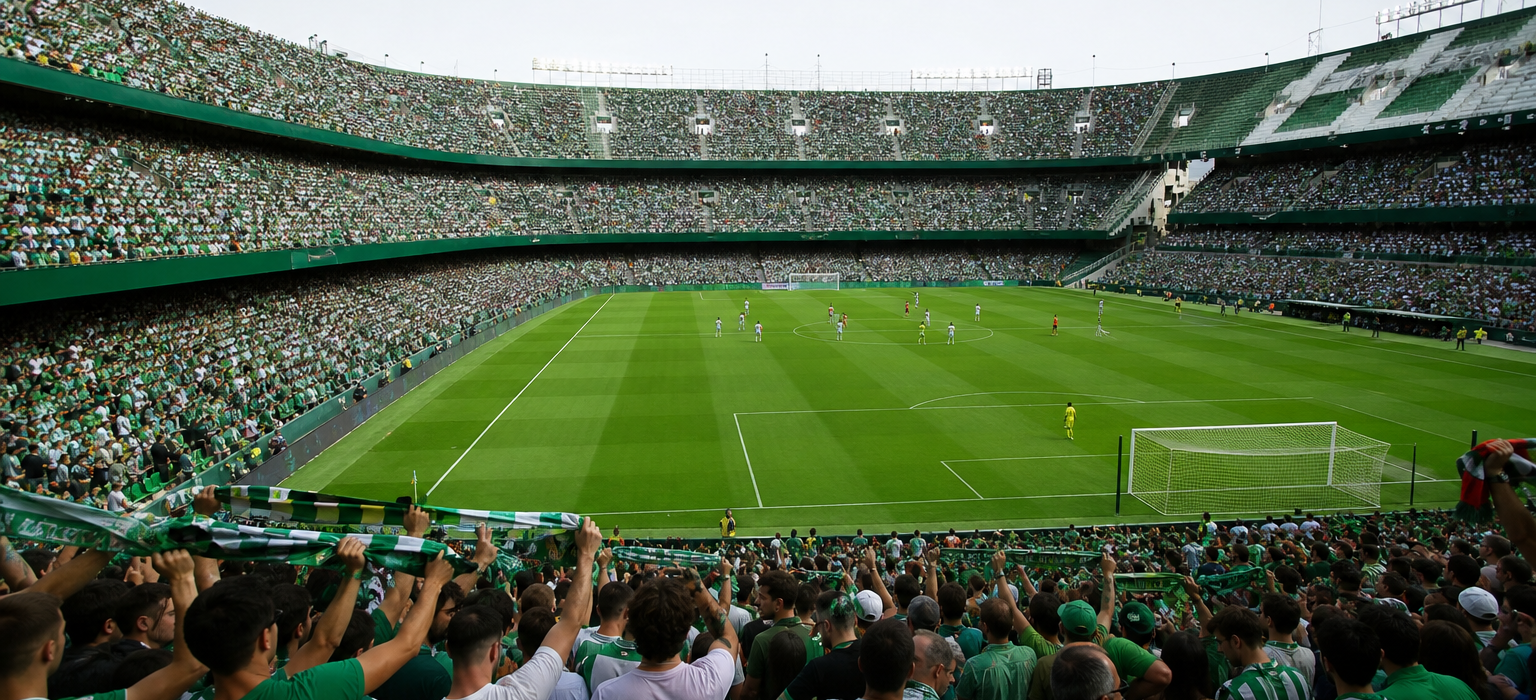 Benito Villamarín stadium exterior on Real Betis match day