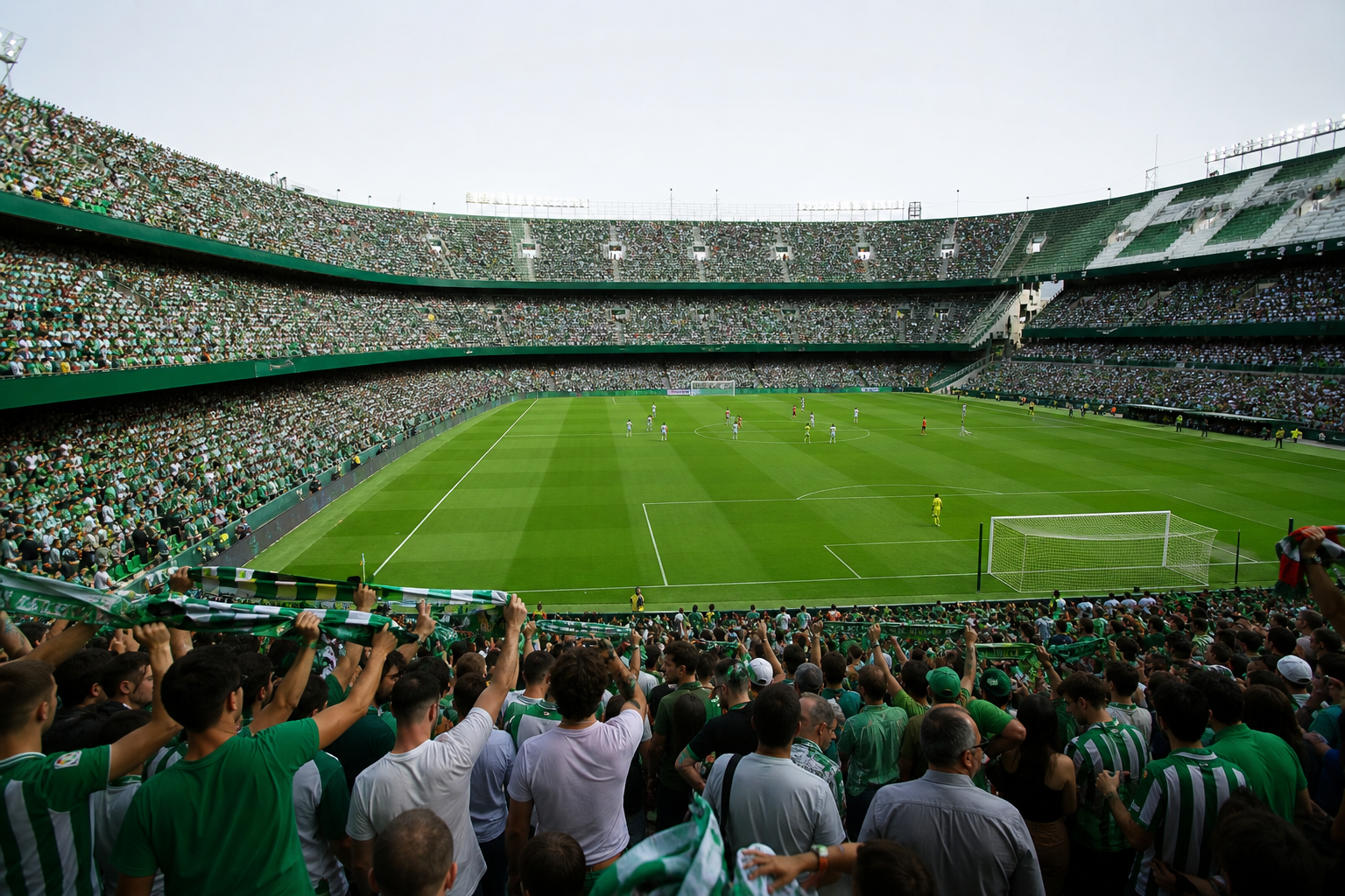 Benito Villamarín stadium exterior on Real Betis match day