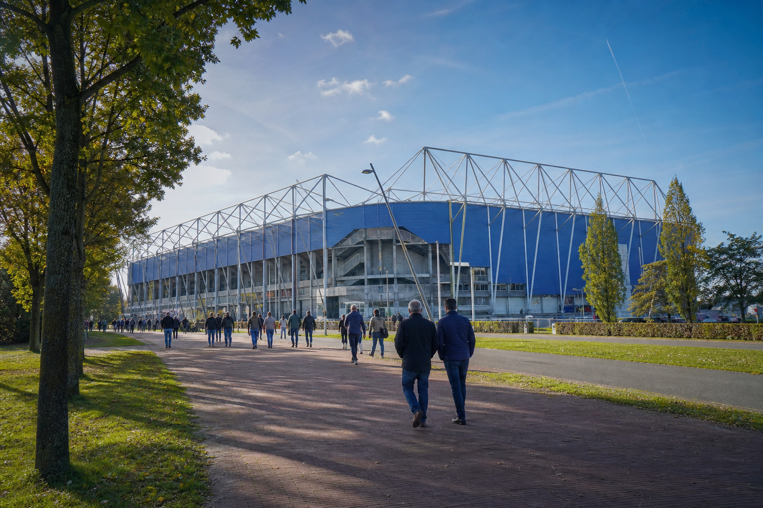 Kooi Stadion exterior ahead of a Cambuur Eredivisie match in Leeuwarden