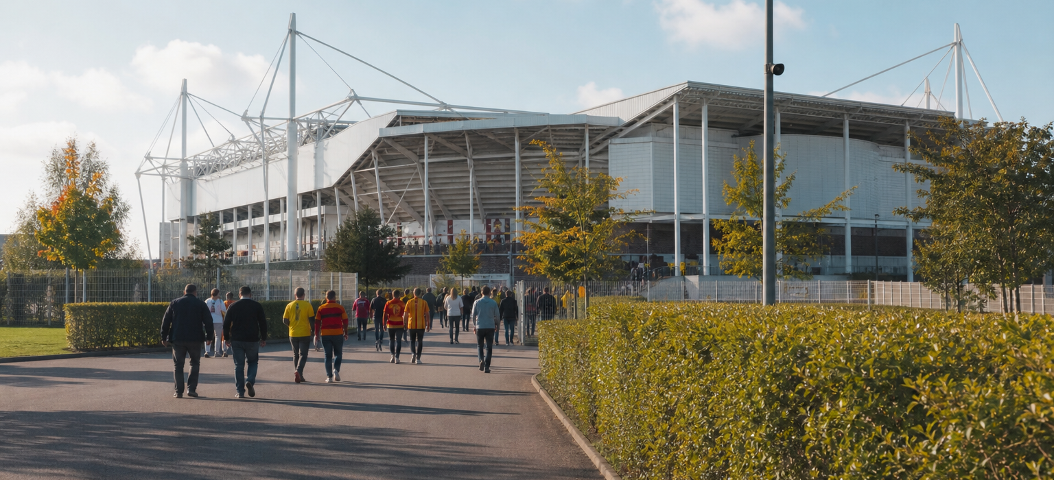 Stade Bollaert-Delelis exterior ahead of an RC Lens Ligue 1 match