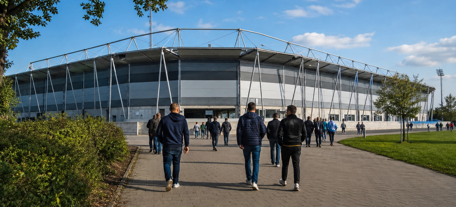 Home Deluxe Arena exterior ahead of an SC Paderborn Bundesliga match