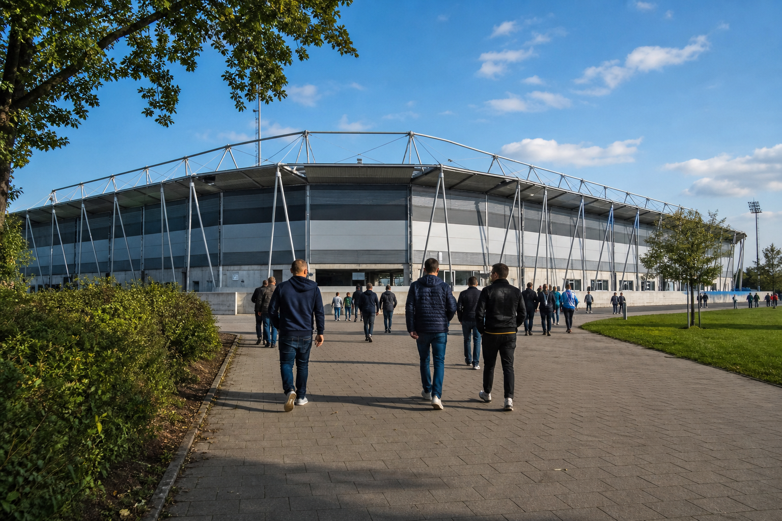 Home Deluxe Arena exterior ahead of an SC Paderborn Bundesliga match