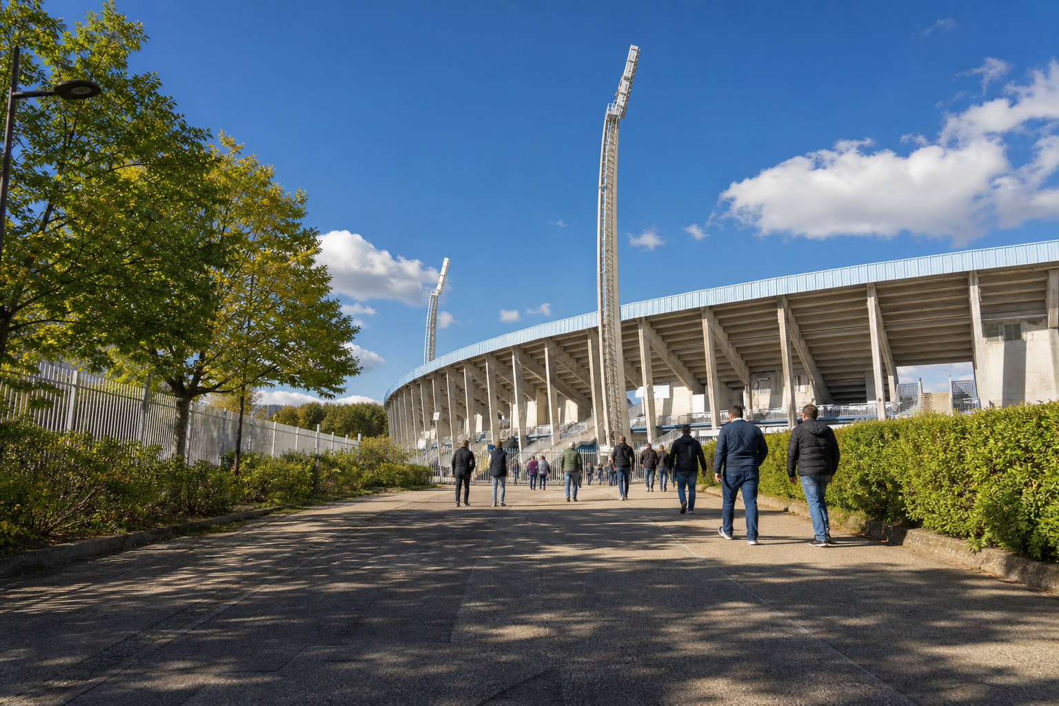 Stade de l'Abbé-Deschamps exterior ahead of an Auxerre Ligue 1 match