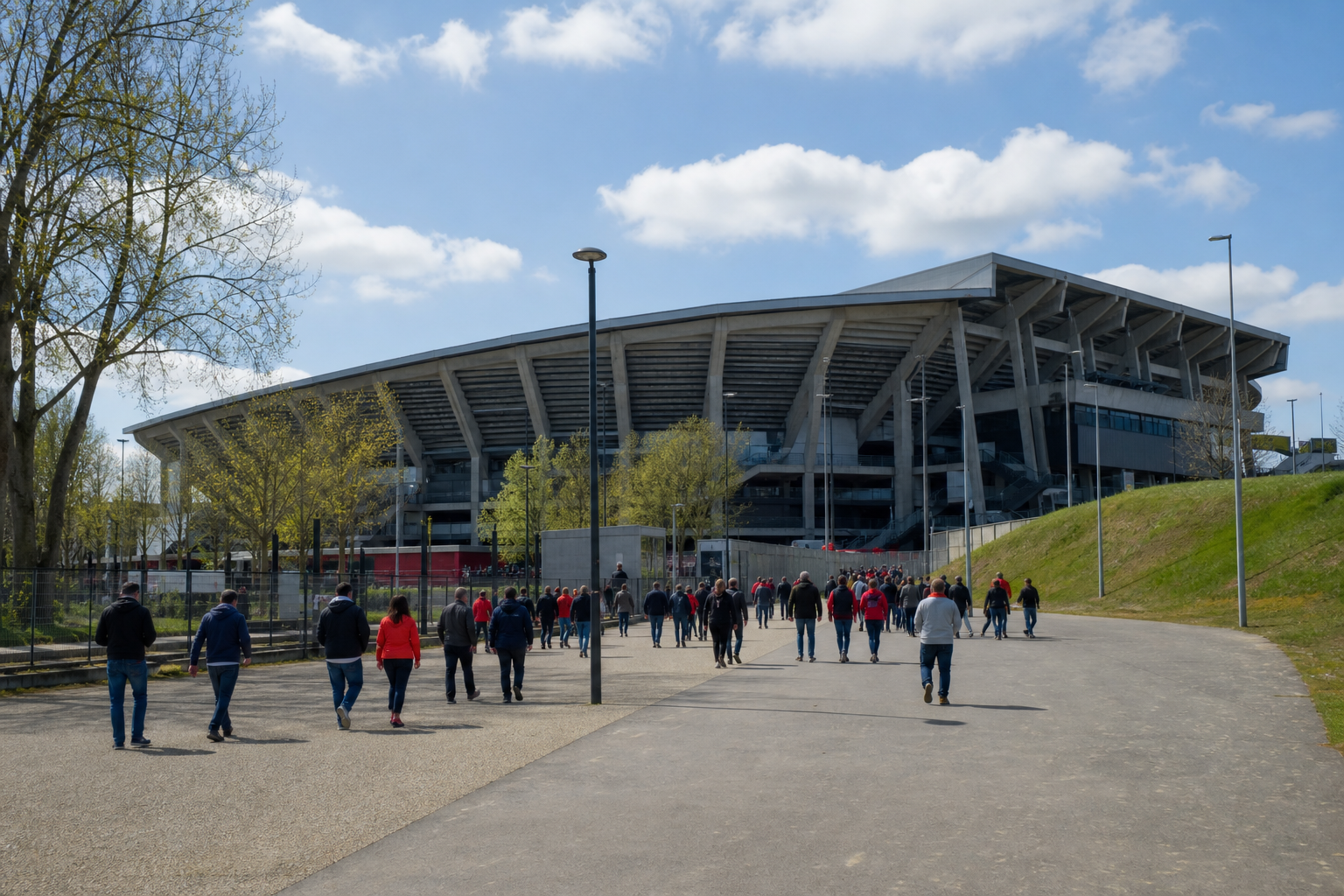 Roazhon Park exterior ahead of a Stade Rennais Ligue 1 match in Rennes