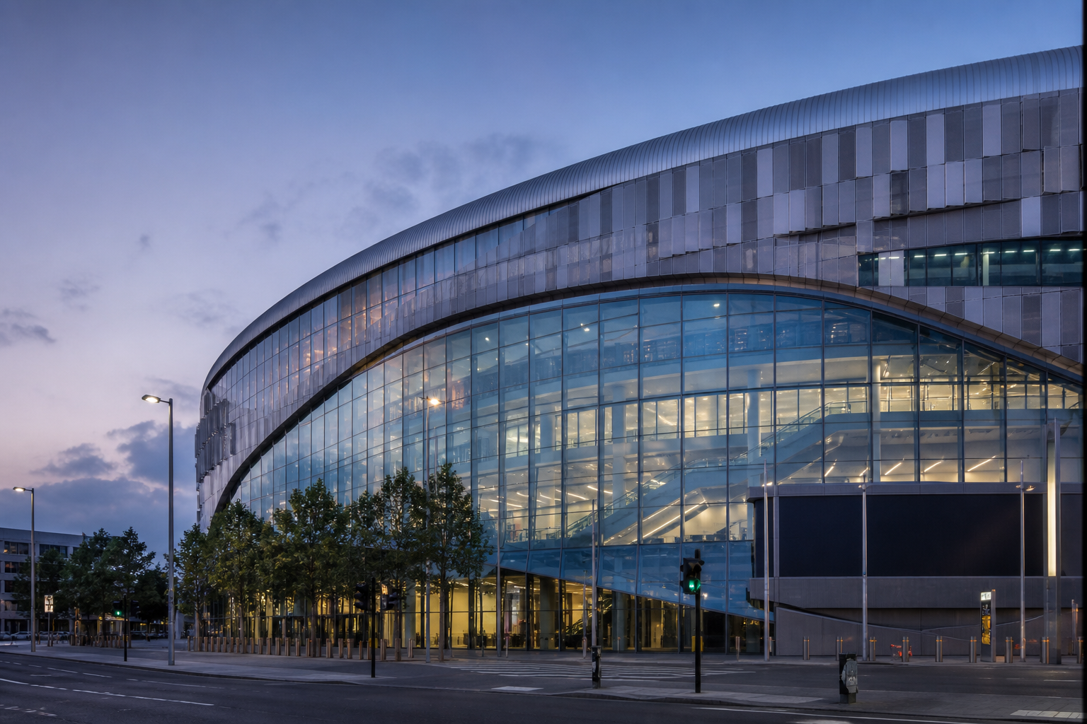 Tottenham Hotspur Stadium exterior on Premier League match day