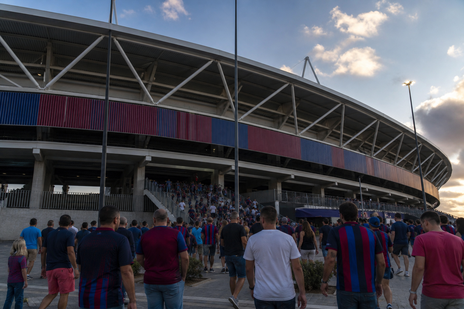 Ciutat de València stadium exterior on Levante UD match day