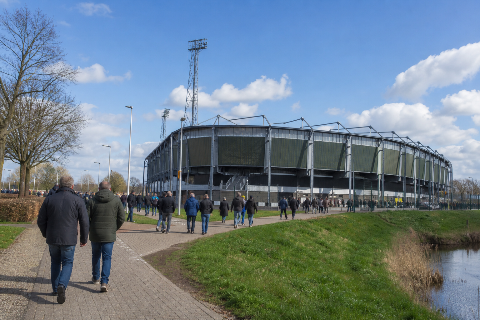 Fortuna Sittard Stadion exterior ahead of an Eredivisie match in Limburg