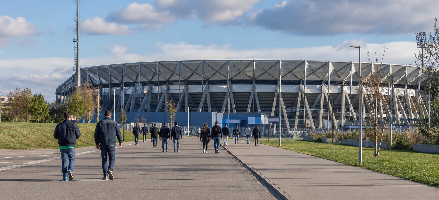 Mapei Stadium exterior on Sassuolo Serie A match day in Reggio Emilia