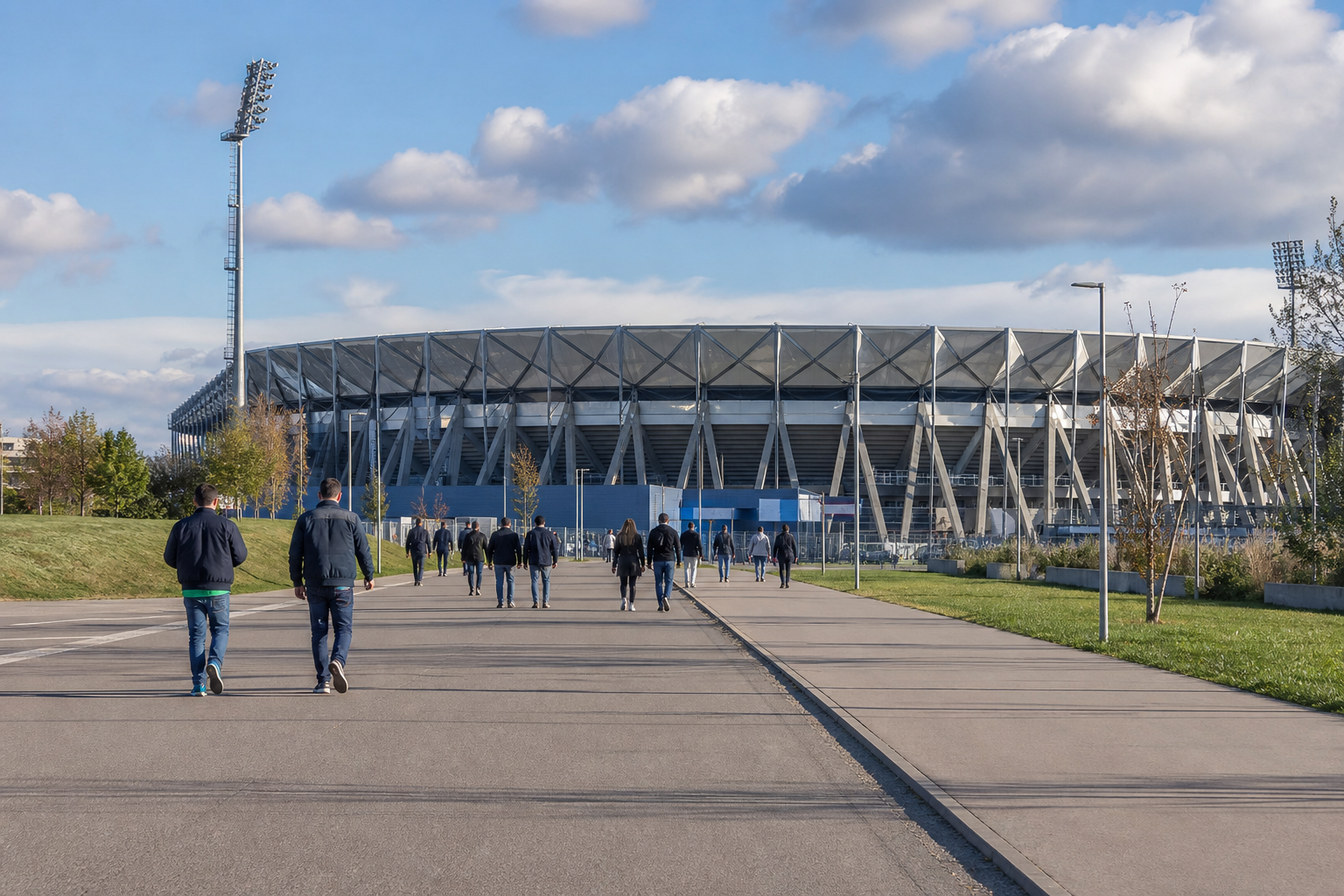 Mapei Stadium exterior on Sassuolo Serie A match day in Reggio Emilia