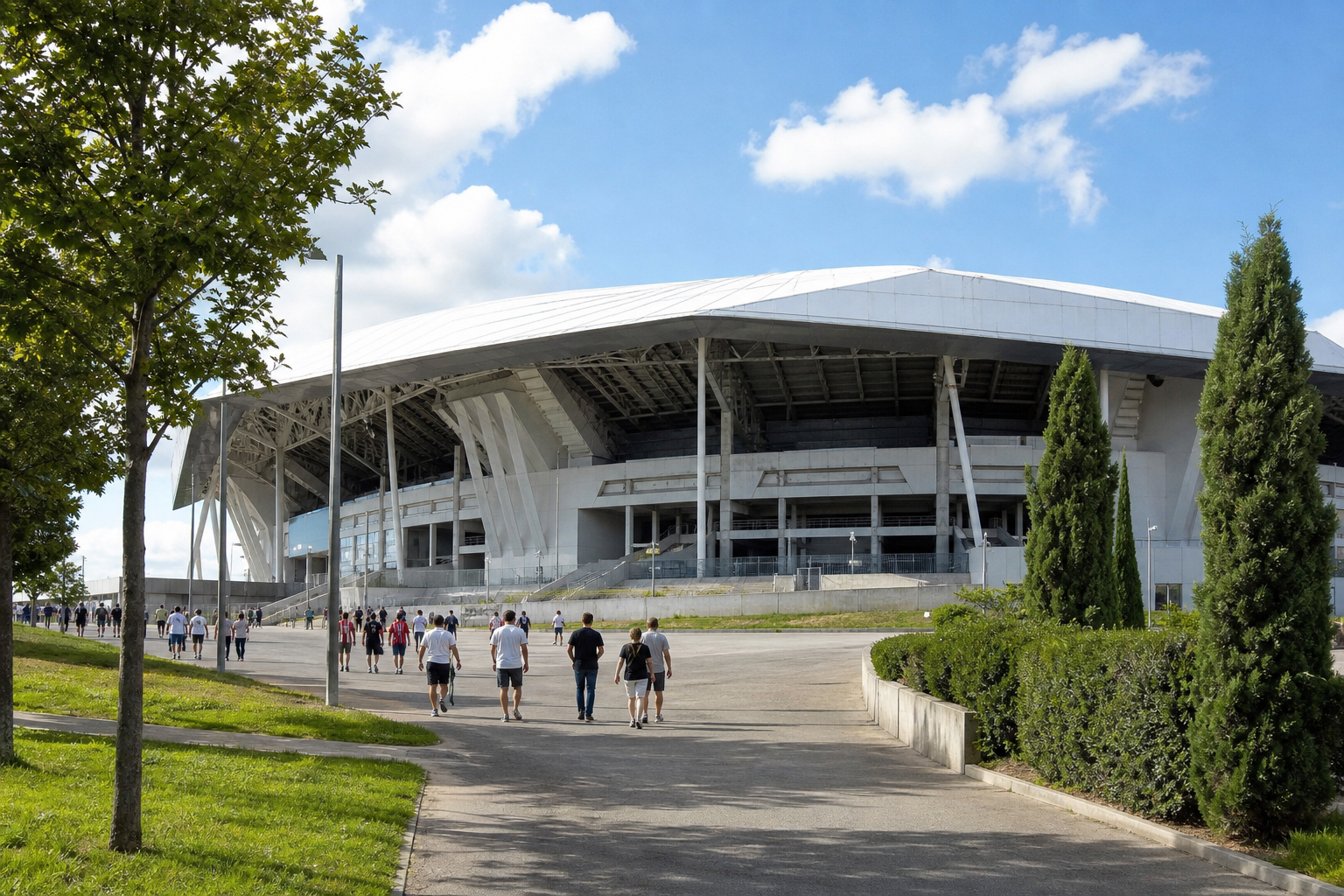 Groupama Stadium exterior ahead of an Olympique Lyonnais Ligue 1 match