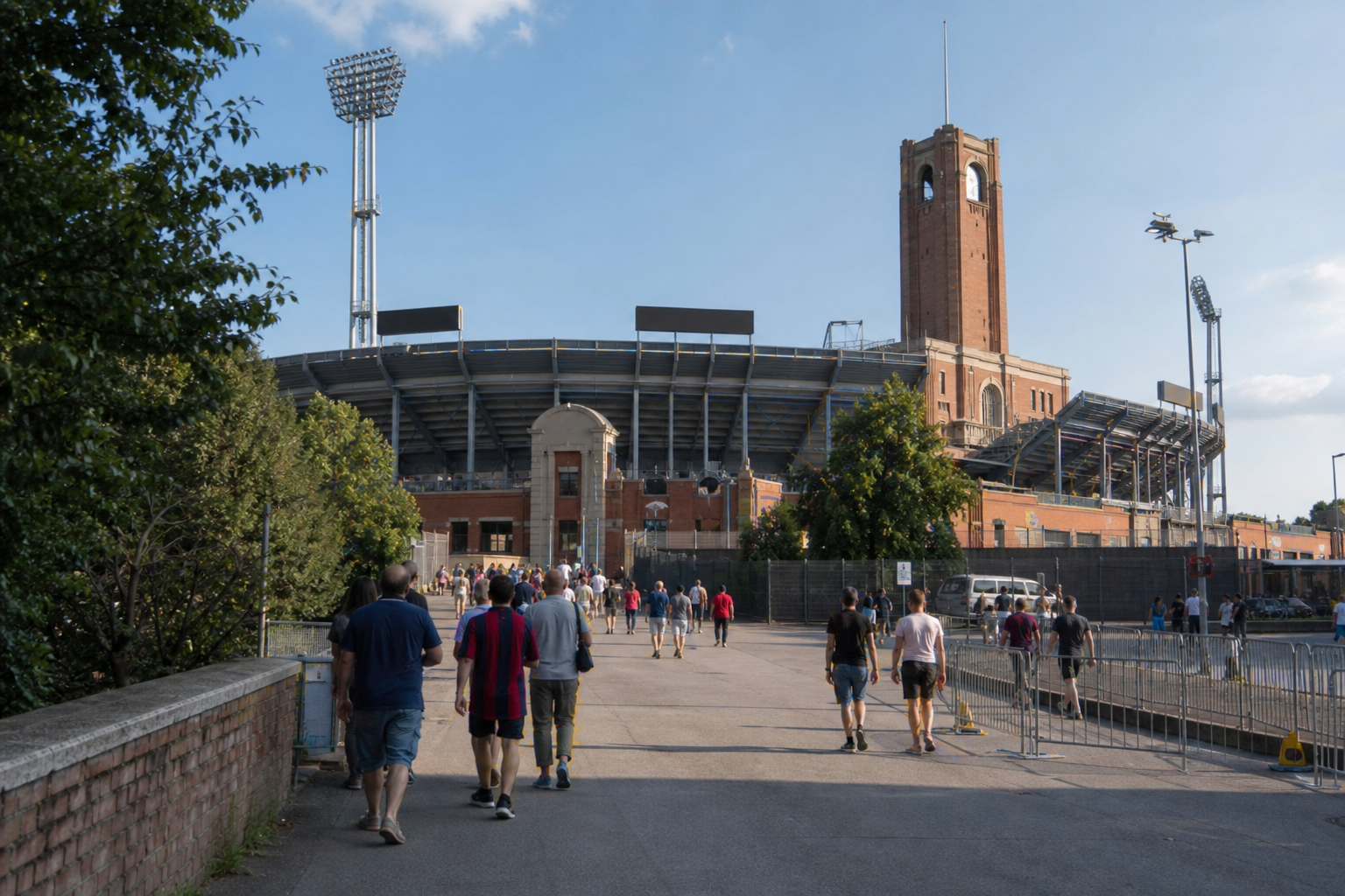 Stadio Renato Dall'Ara exterior ahead of a Bologna Serie A match