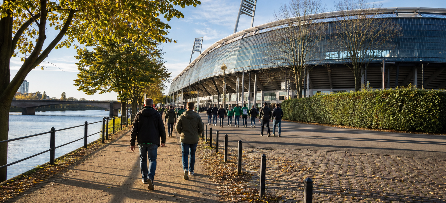 Weserstadion exterior ahead of a Werder Bremen Bundesliga match