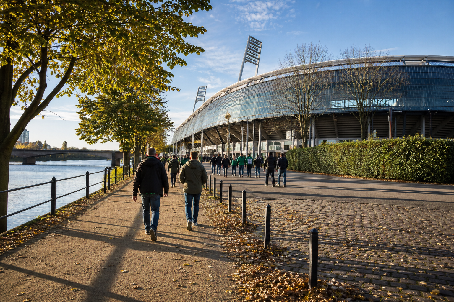 Weserstadion exterior ahead of a Werder Bremen Bundesliga match