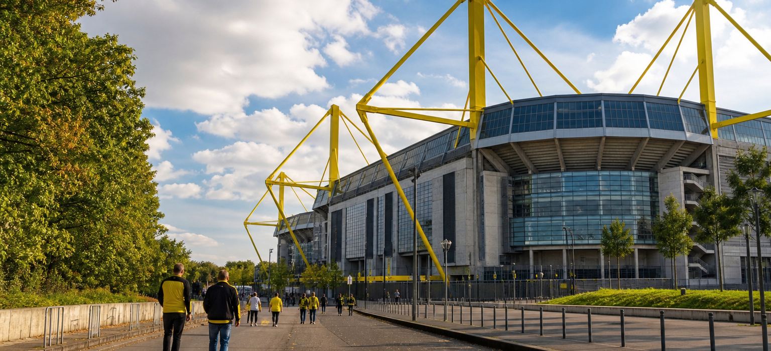 Signal Iduna Park exterior ahead of a Borussia Dortmund Bundesliga match