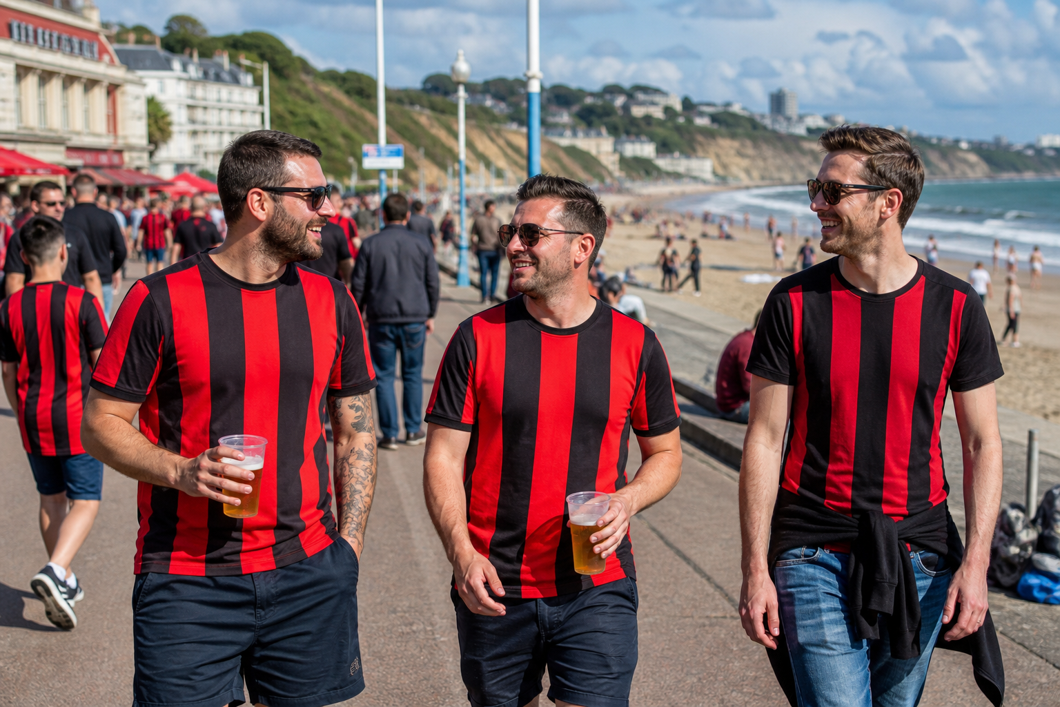 Travelling fans heading to Vitality Stadium for a Premier League game