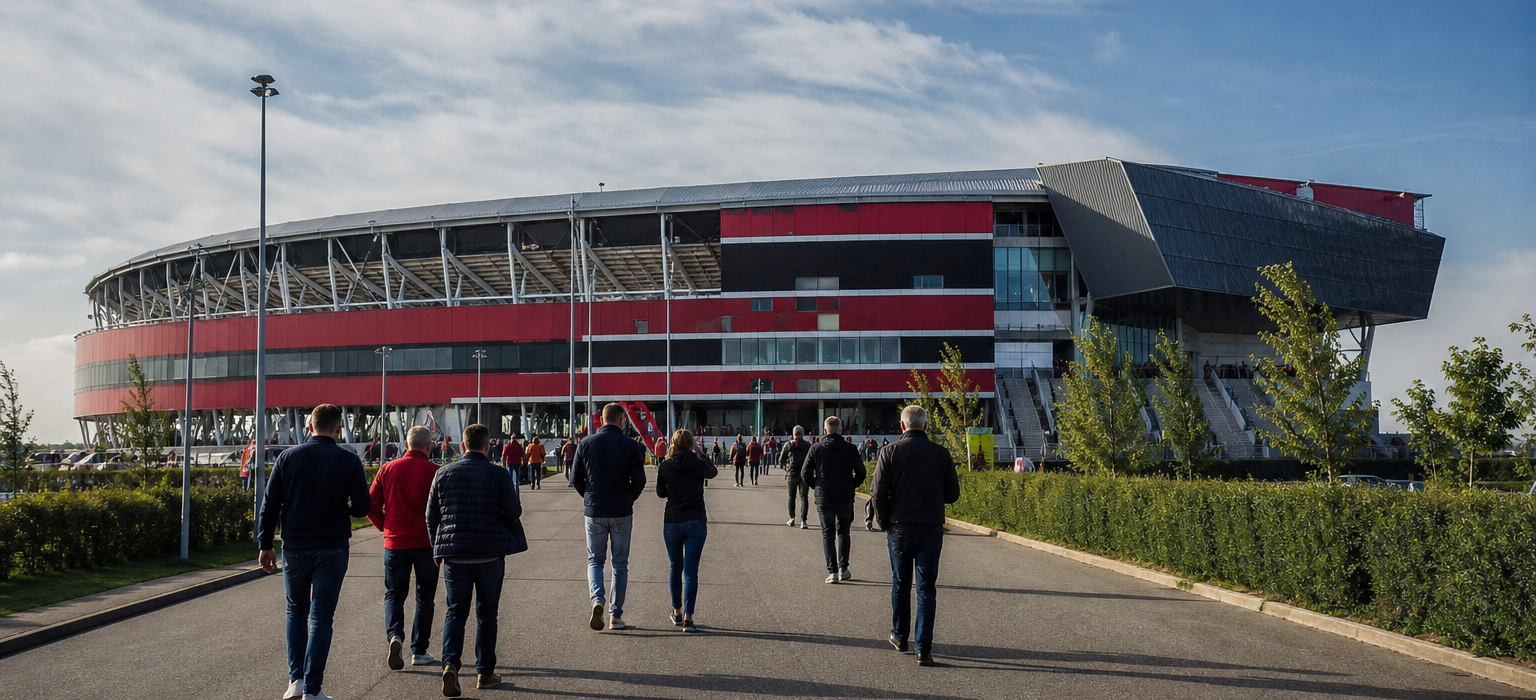 AFAS Stadion exterior ahead of an AZ Alkmaar Eredivisie match