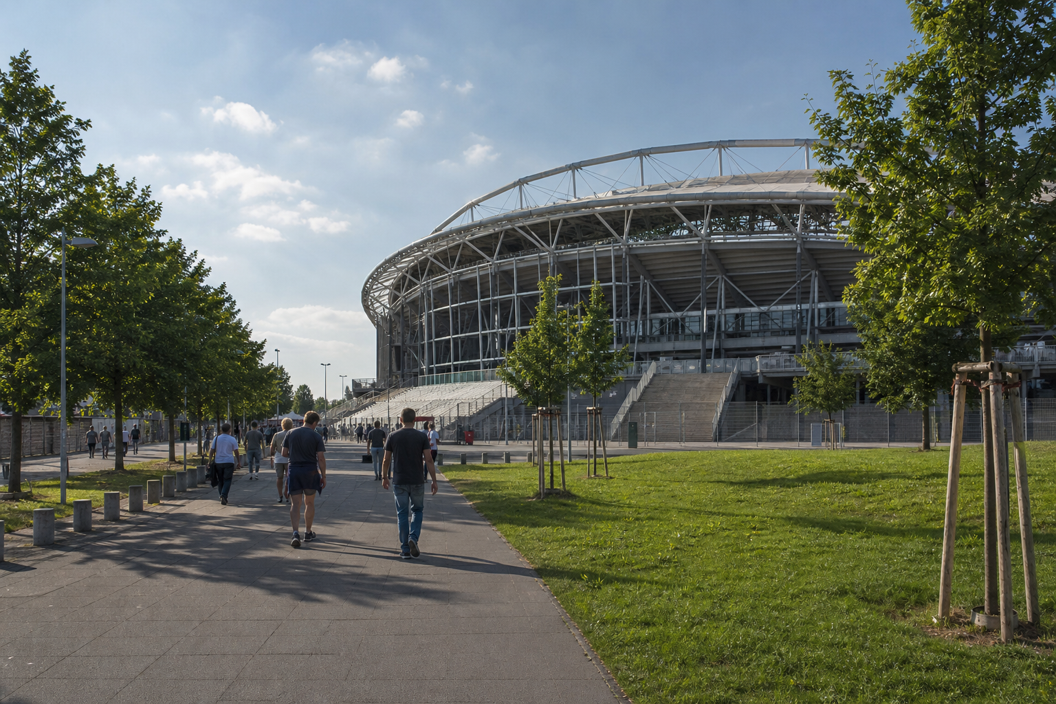 Red Bull Arena exterior ahead of an RB Leipzig Bundesliga match