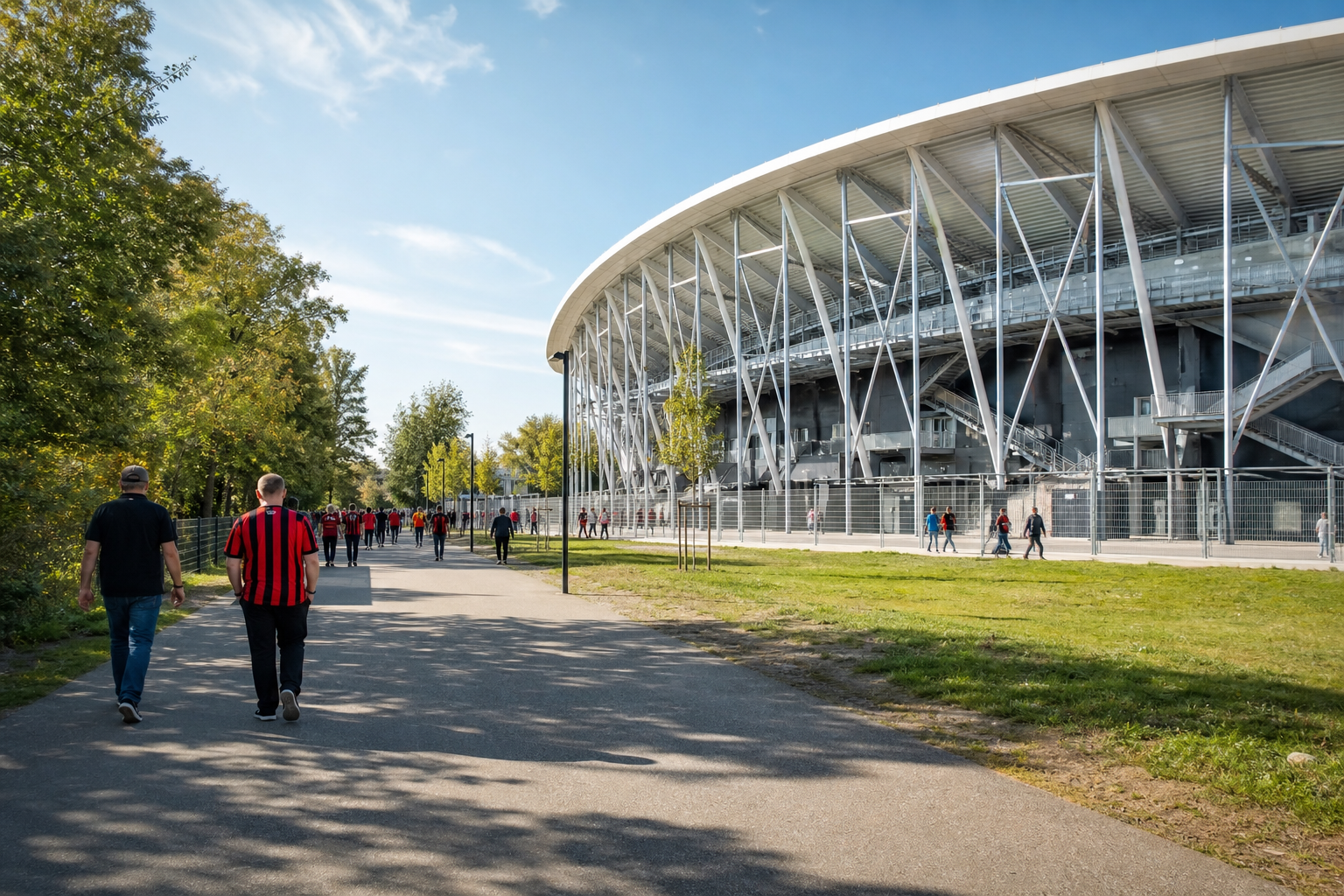 Europa-Park Stadion exterior on SC Freiburg match day in Baden