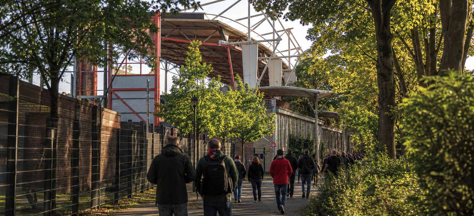 Stadion An der Alten Försterei exterior ahead of a Union Berlin match