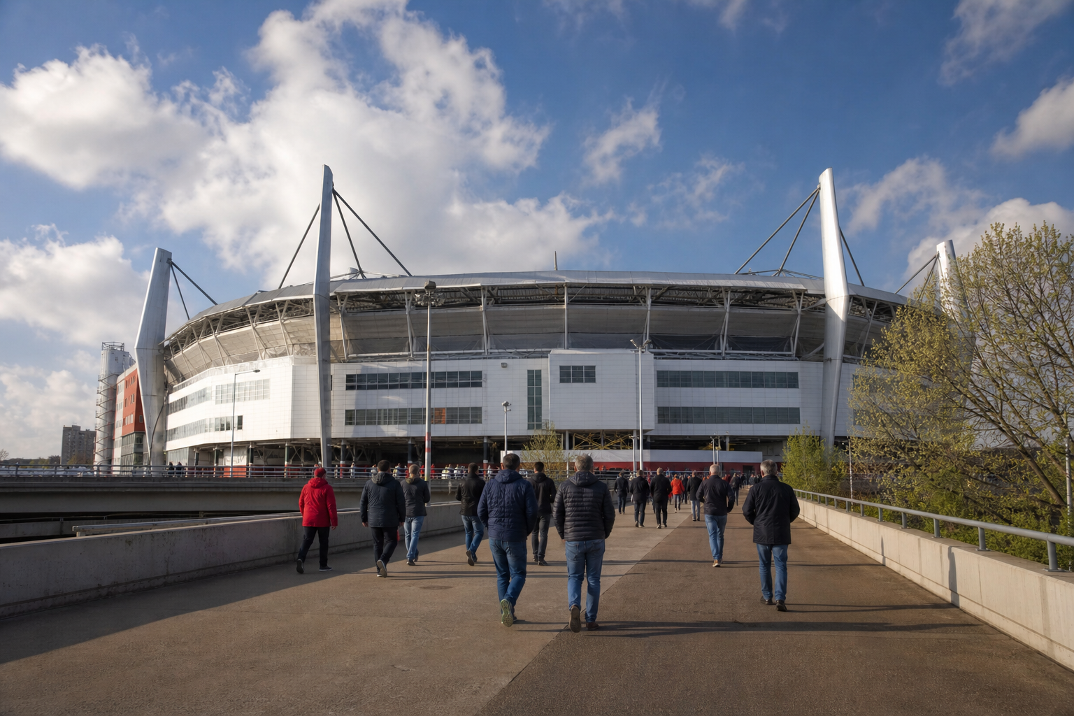 Philips Stadion exterior ahead of a PSV Eindhoven Eredivisie match