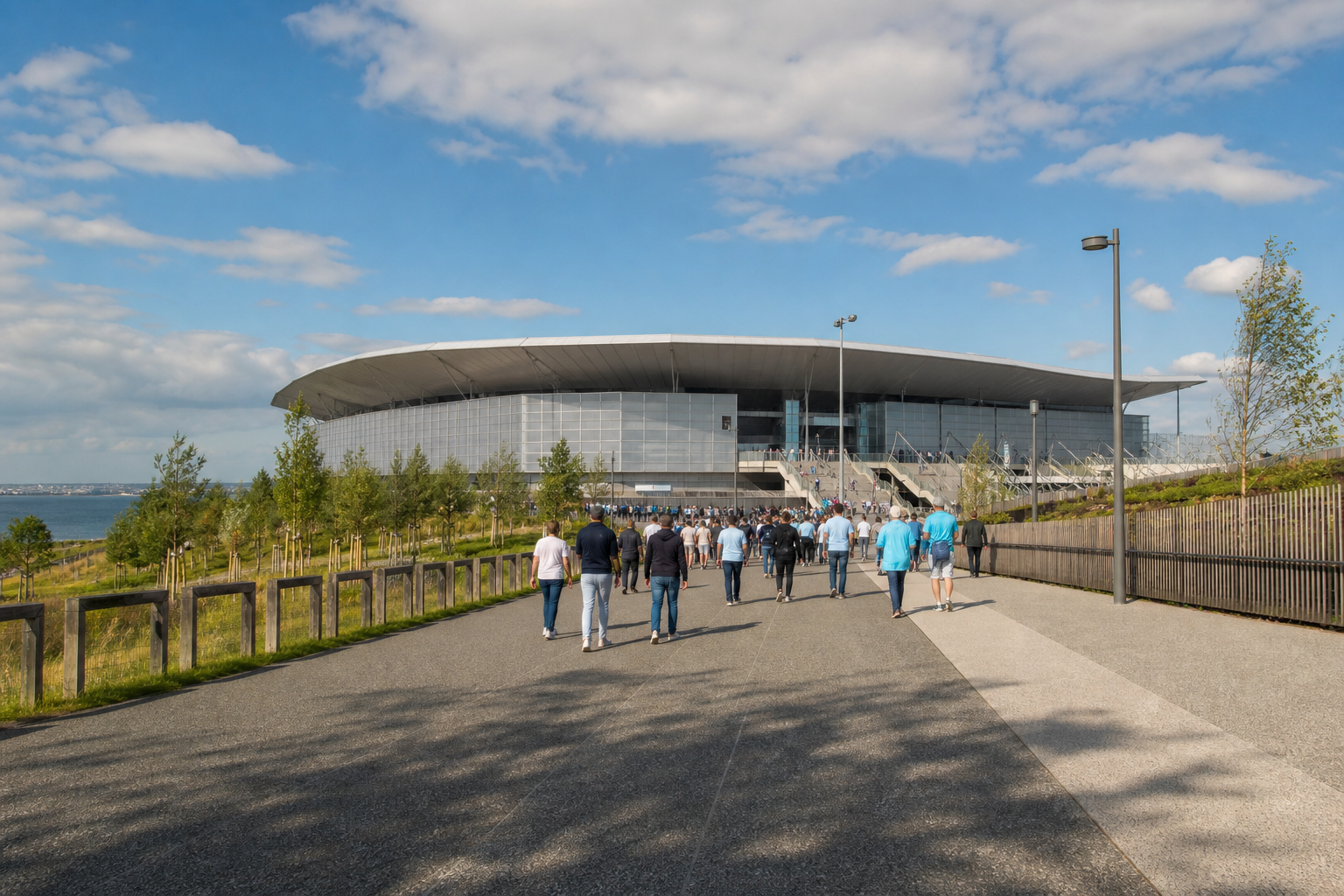 Stade Océane exterior ahead of a Le Havre AC Ligue 1 match