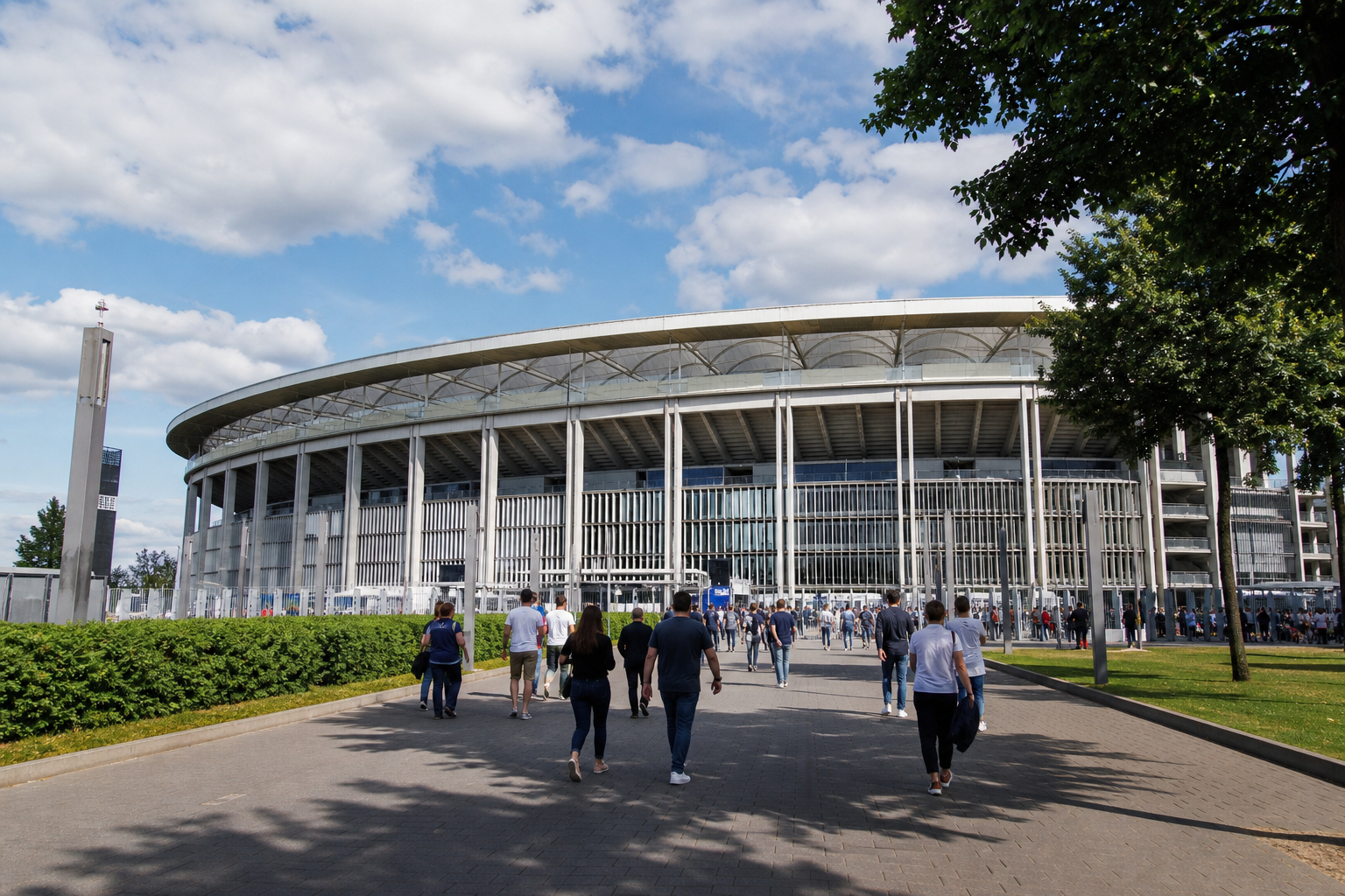 Deutsche Bank Park exterior on Eintracht Frankfurt match day