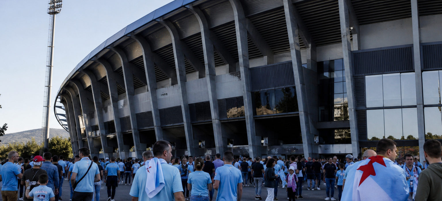 Abanca Balaídos stadium in Vigo before a Celta Vigo La Liga match