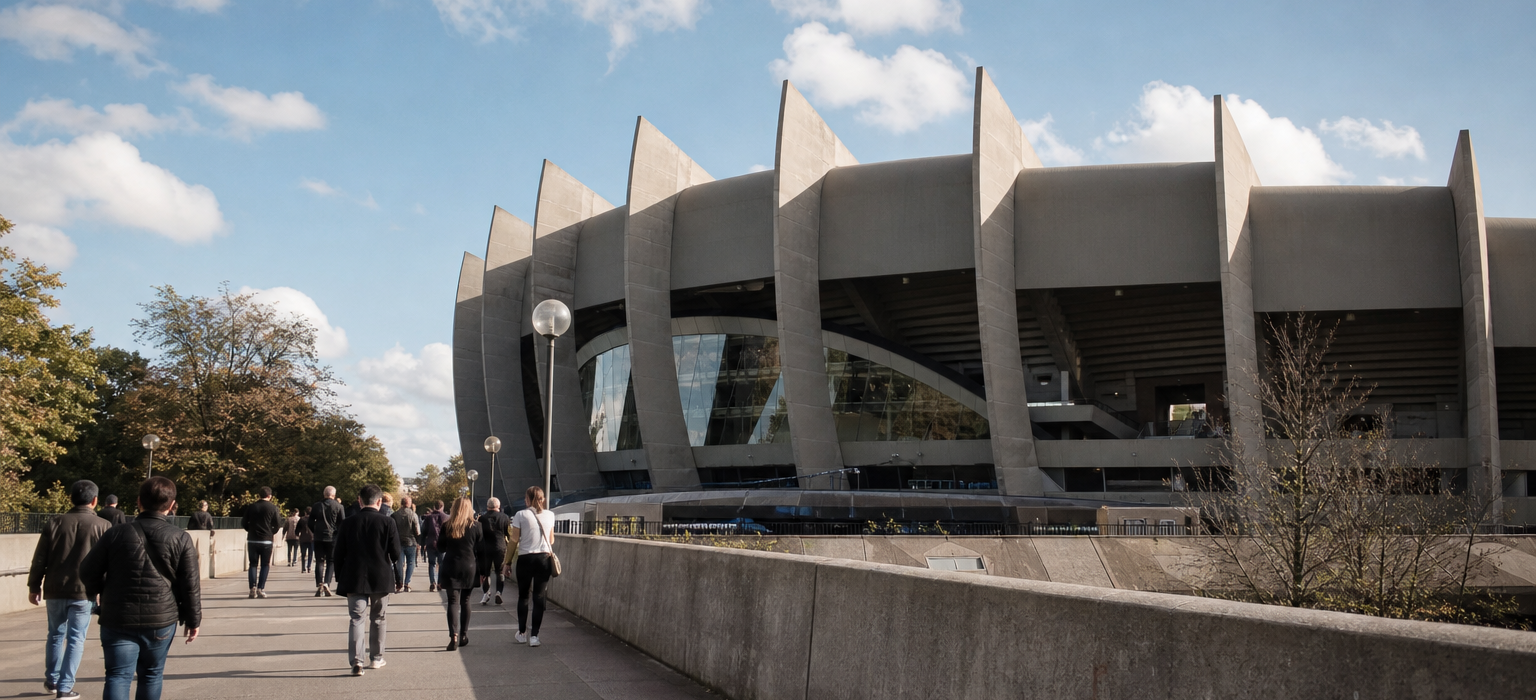 Parc des Princes exterior ahead of a Paris Saint-Germain Ligue 1 match