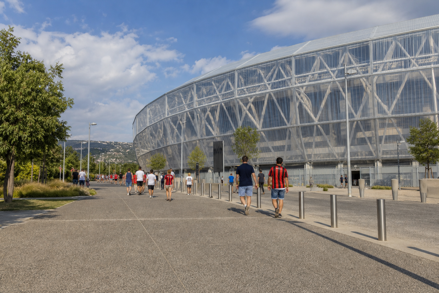 Allianz Riviera stadium exterior ahead of an OGC Nice Ligue 1 match