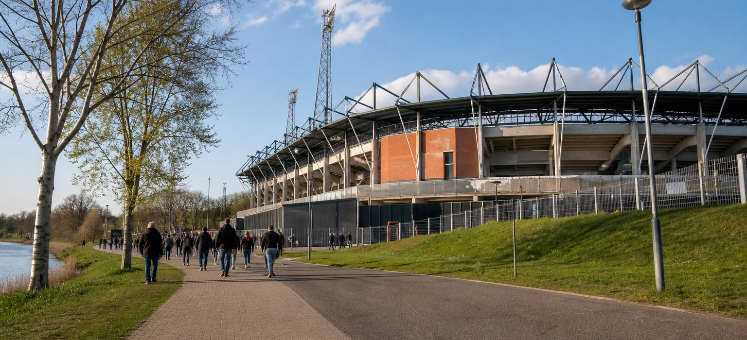 Goffertstadion exterior on NEC Nijmegen match day