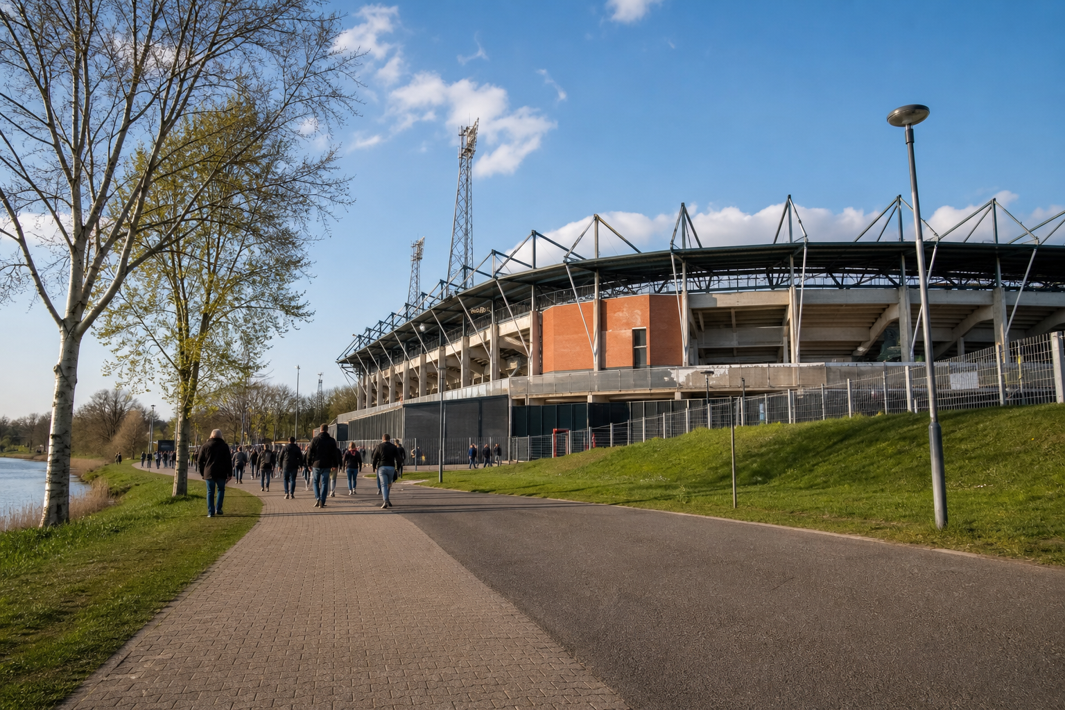 Goffertstadion exterior on NEC Nijmegen match day