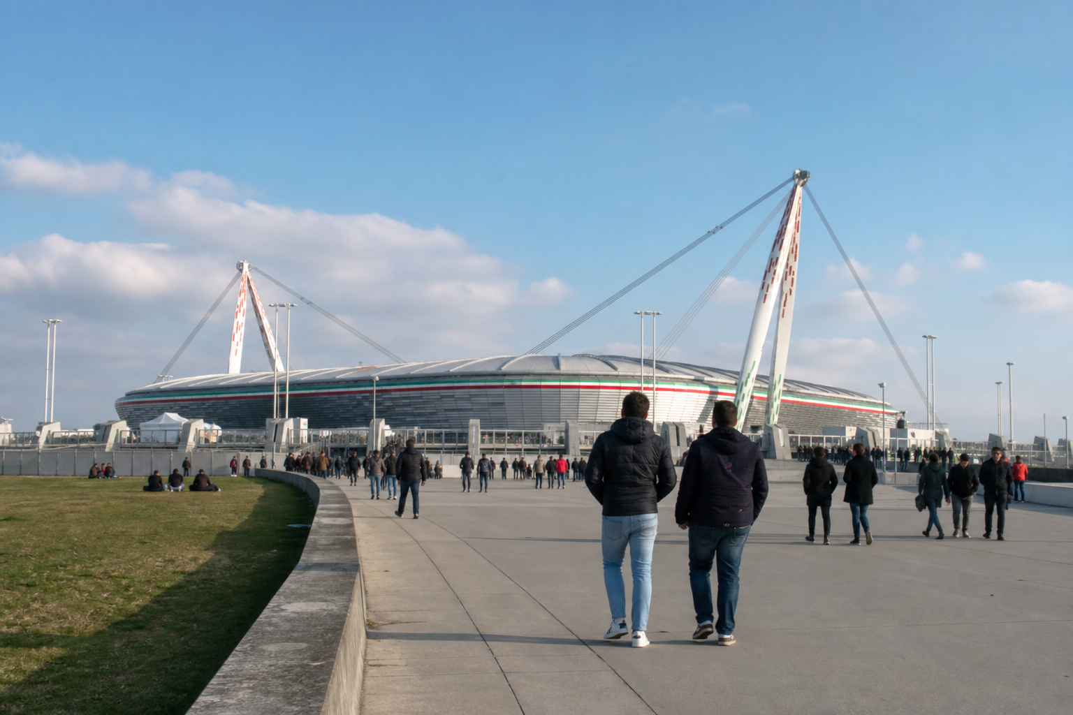 Allianz Stadium exterior in Turin ahead of a Juventus Serie A match