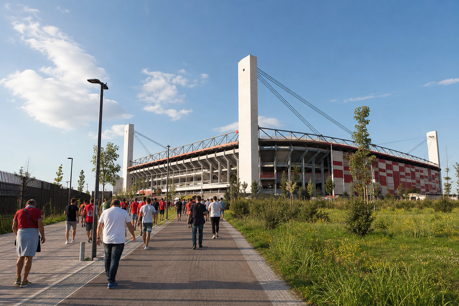 U-Power Stadium exterior ahead of a Monza Serie A home match in Lombardy