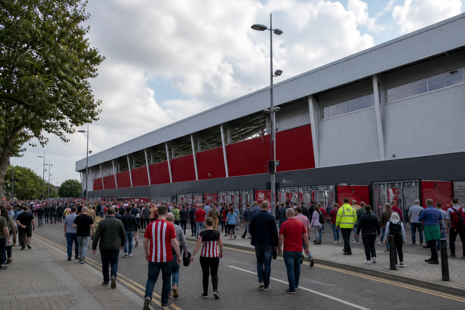 Stadium of Light exterior on Sunderland match day