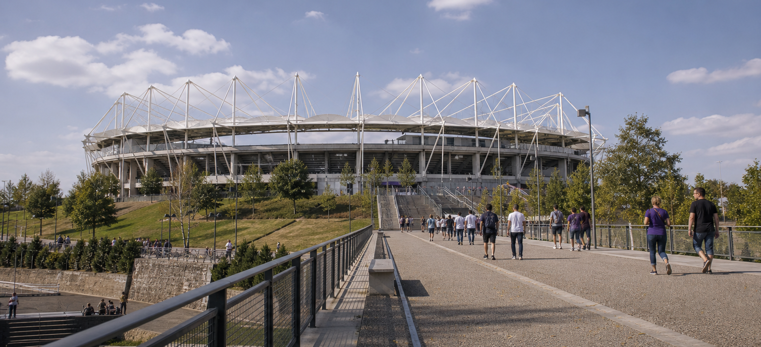 Stadium de Toulouse exterior ahead of a Toulouse FC Ligue 1 match