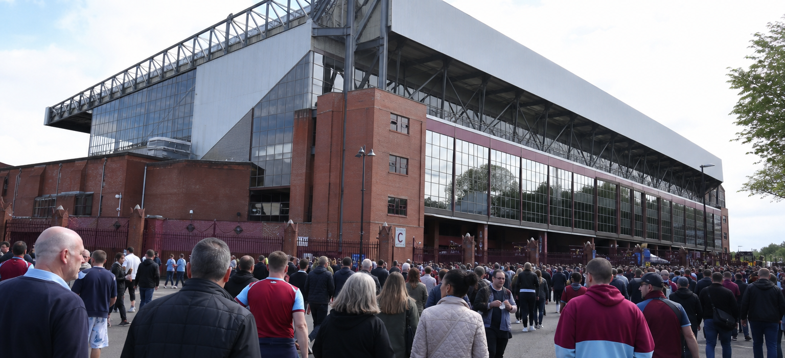 Villa Park stadium exterior ahead of an Aston Villa home match