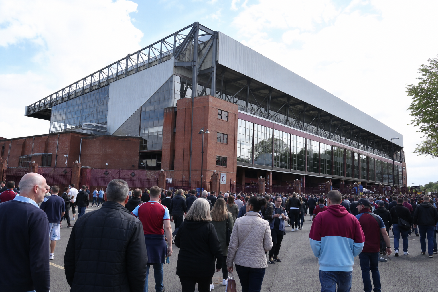 Villa Park stadium exterior ahead of an Aston Villa home match
