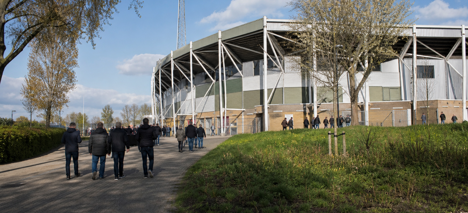 Van Donge & De Roo Stadion exterior on Excelsior match day in Rotterdam