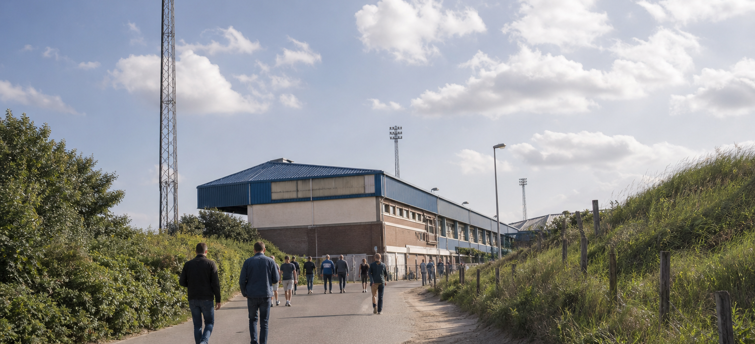BUKO Stadion exterior on Telstar match day in Velsen
