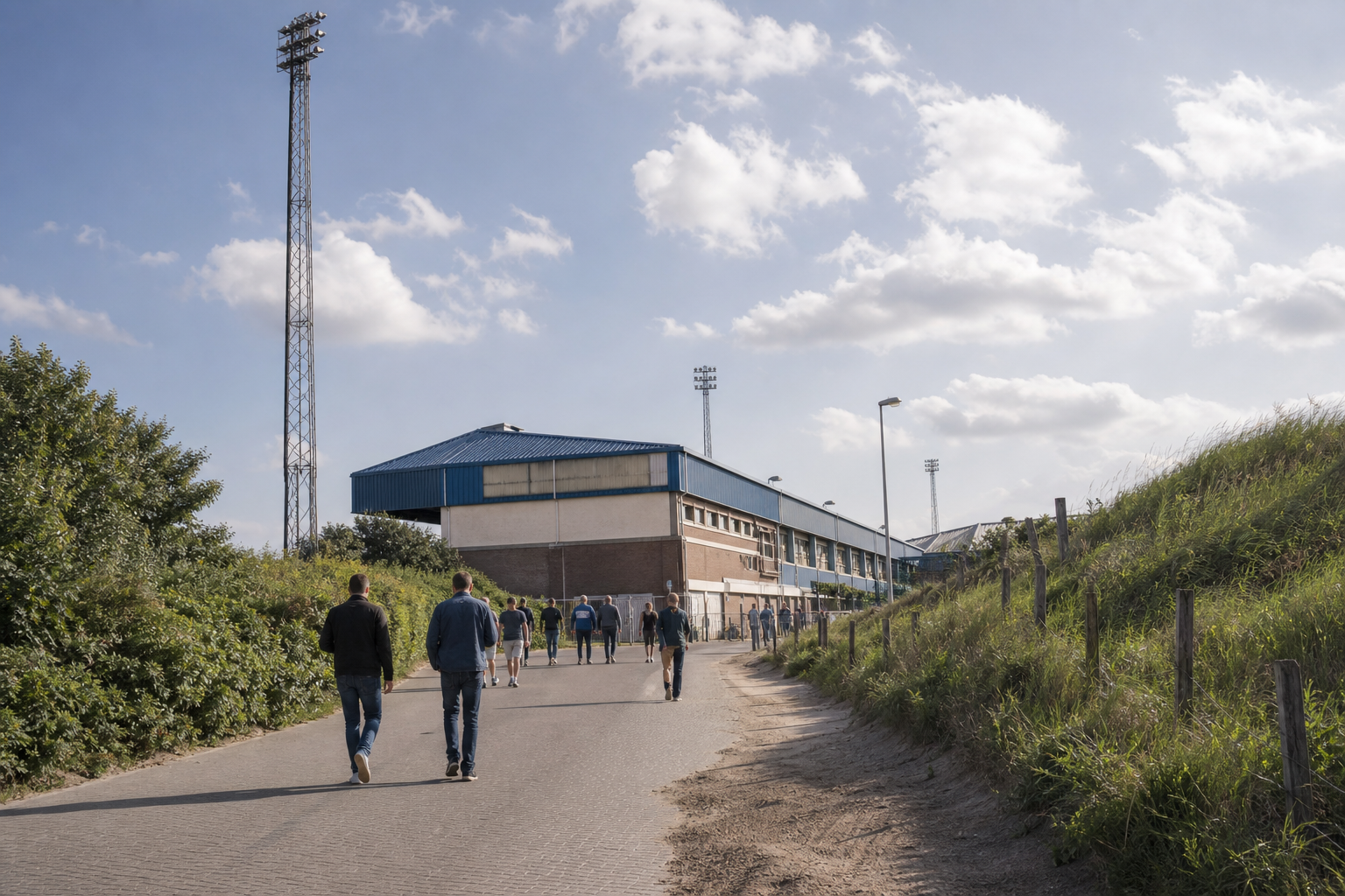 BUKO Stadion exterior on Telstar match day in Velsen