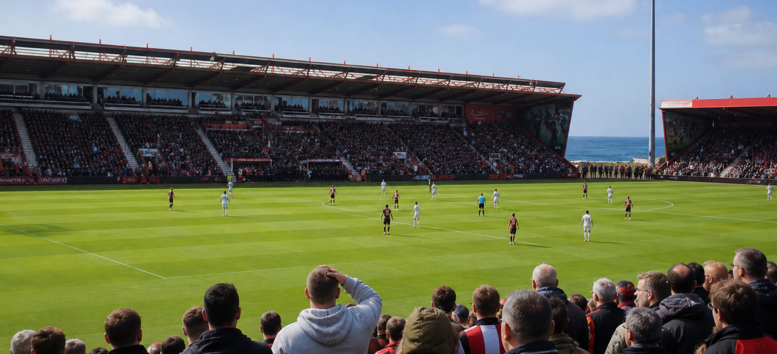Vitality Stadium exterior on AFC Bournemouth match day