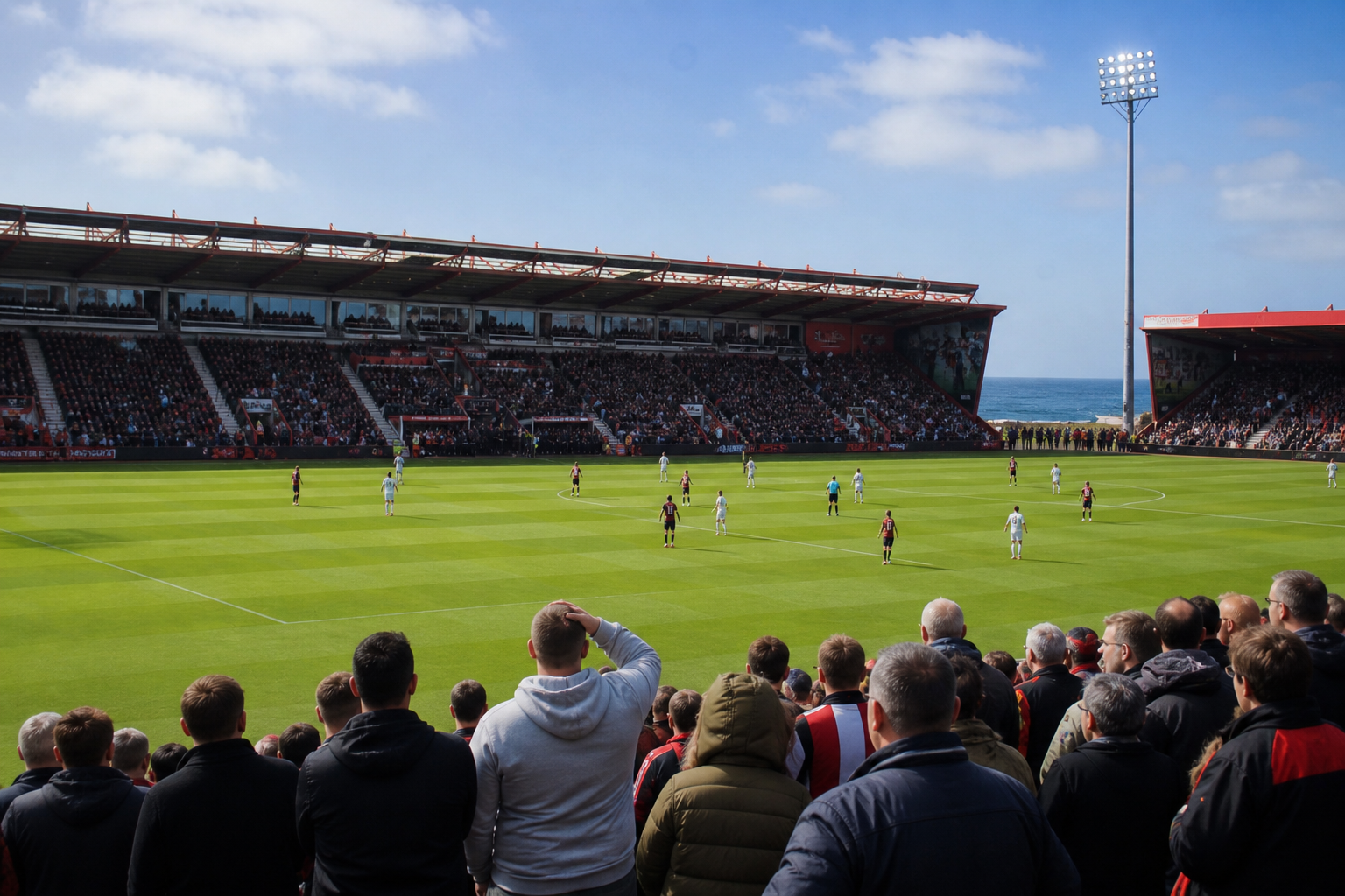 Vitality Stadium exterior on AFC Bournemouth match day