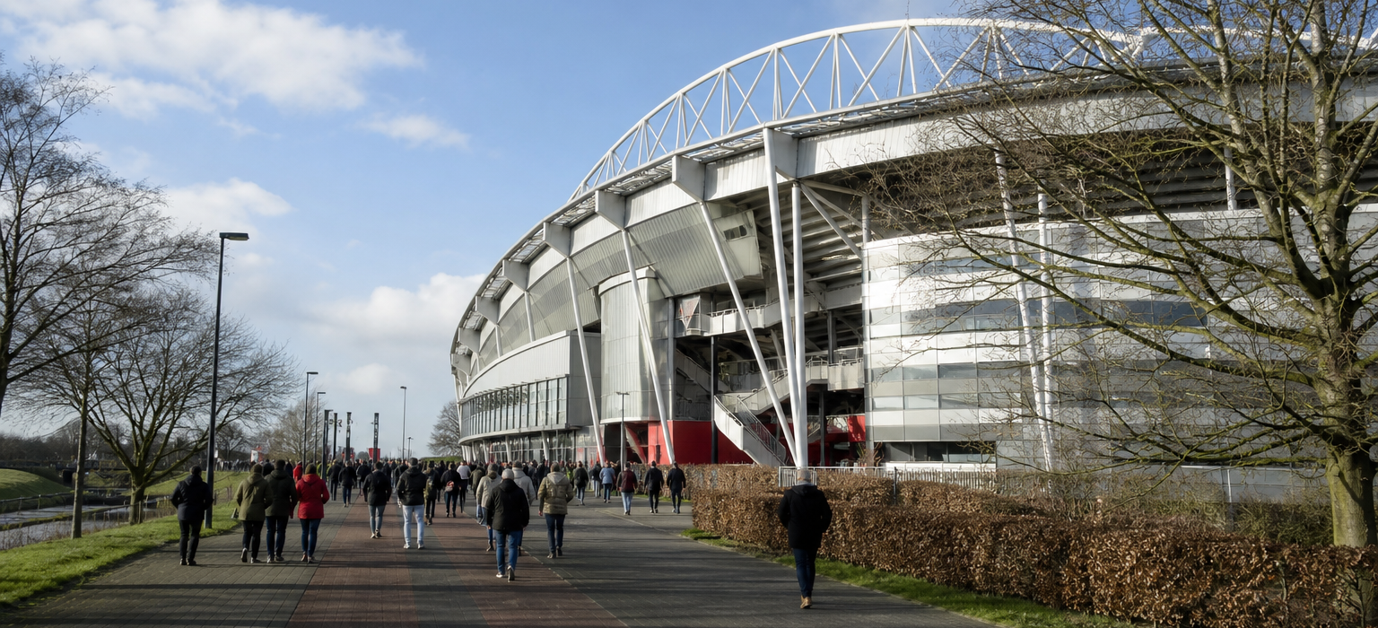 Stadion Galgenwaard exterior on FC Utrecht match day