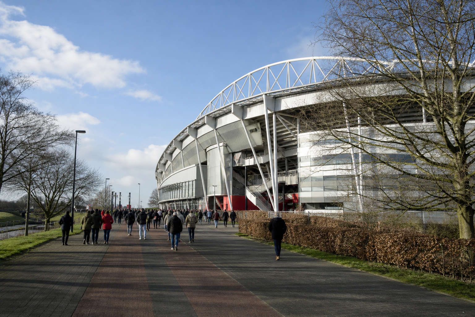 Stadion Galgenwaard exterior on FC Utrecht match day