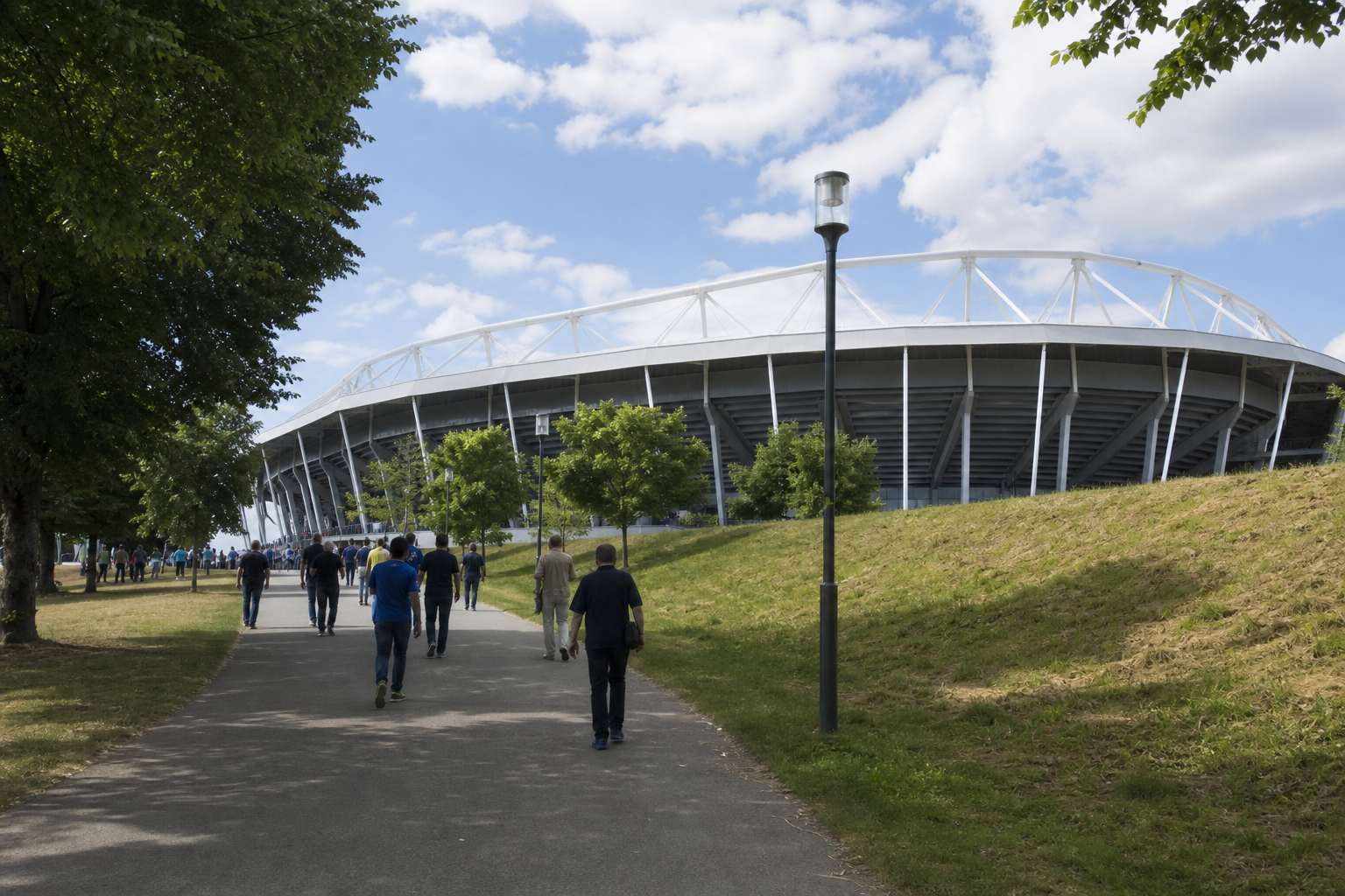 Stade de la Meinau exterior ahead of an RC Strasbourg Ligue 1 match