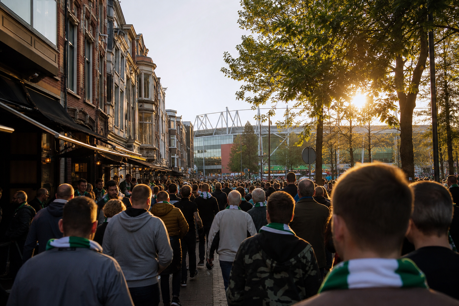 Fans heading to Euroborg for an FC Groningen home game