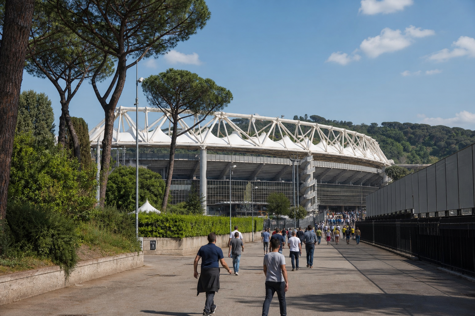 Stadio Olimpico in Rome ahead of a Lazio Serie A home match