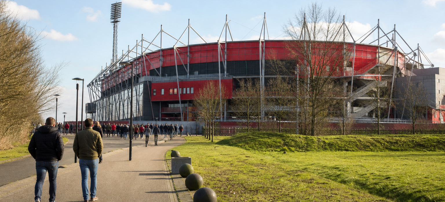 De Grolsch Veste exterior on FC Twente match day in Enschede
